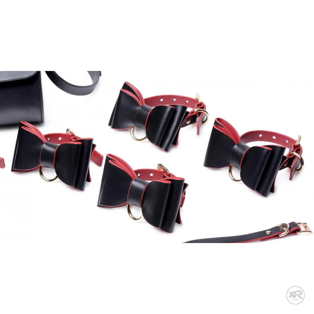 Black and Red Bow Bondage Set with Carry Case - Image 11