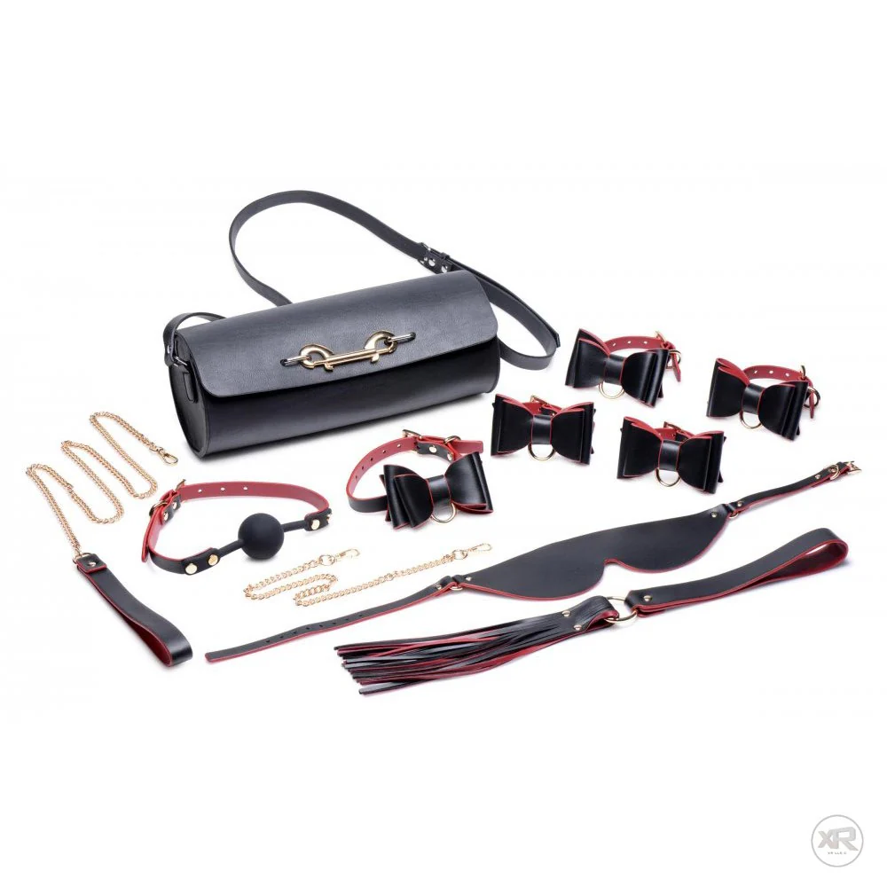 Black and Red Bow Bondage Set with Carry Case - Image 6