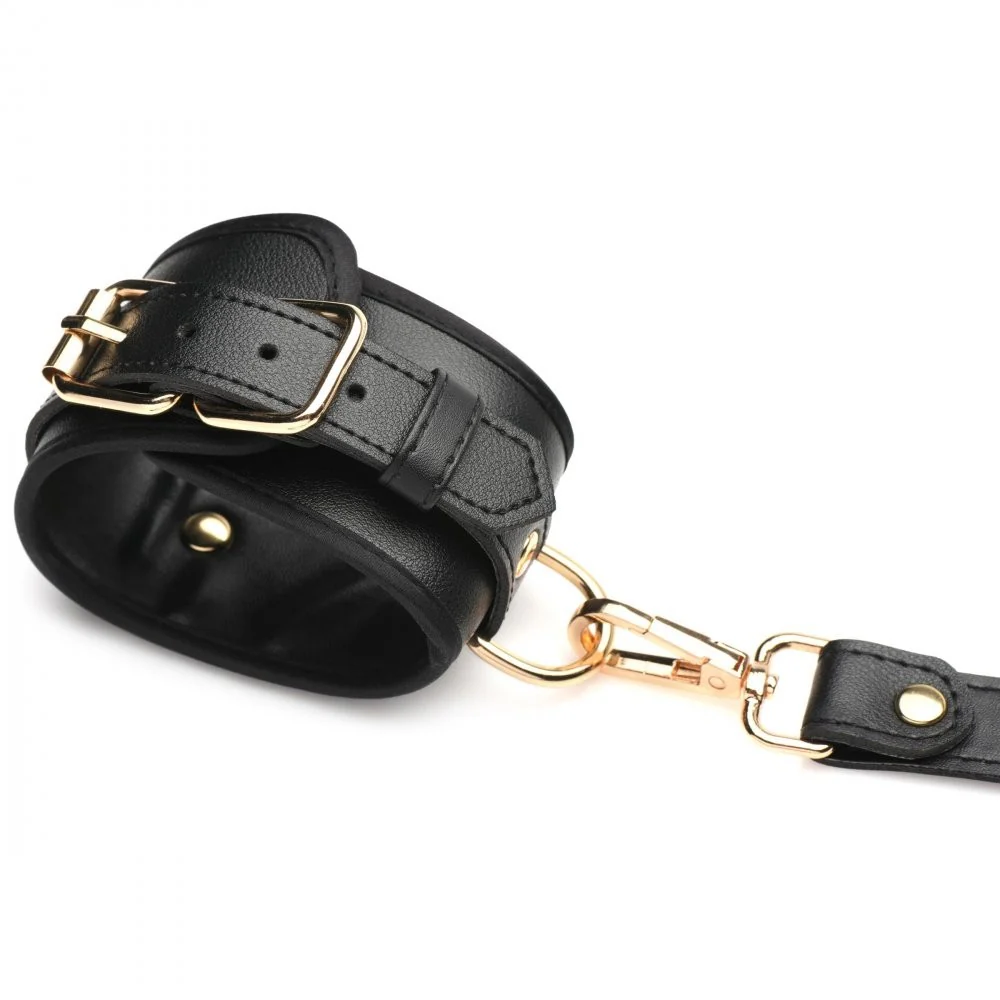 Black Bondage Thigh Harness with Bows - Image 8