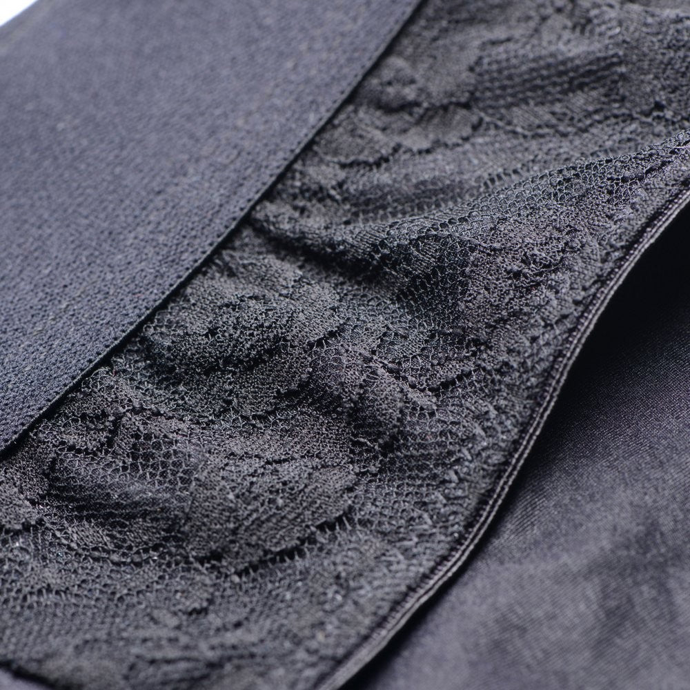 Black Lace Envy Lace Crotchless Panty Harness - Image 3