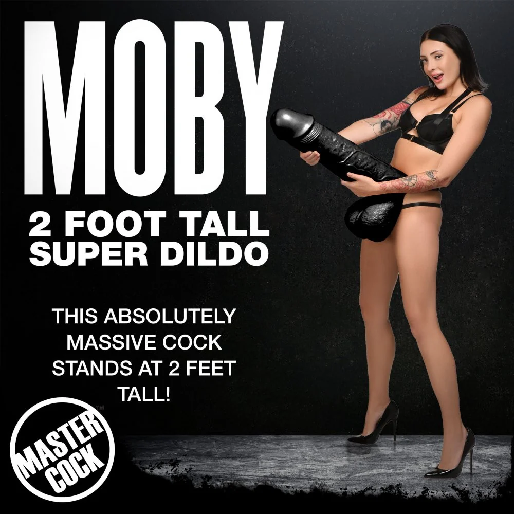 Black Moby Huge 2 Foot Tall Super Dildo - Image 2