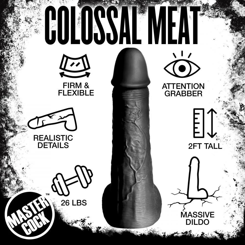Black Moby Huge 2 Foot Tall Super Dildo - Image 7