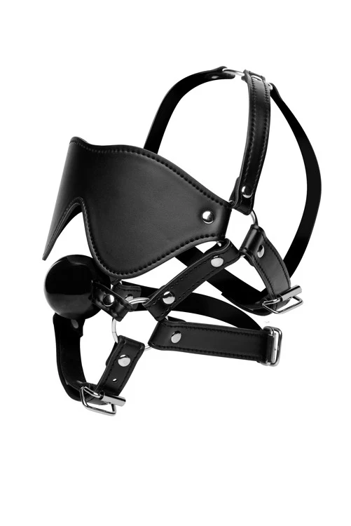 Blindfold Harness and Ball Gag - Image 5
