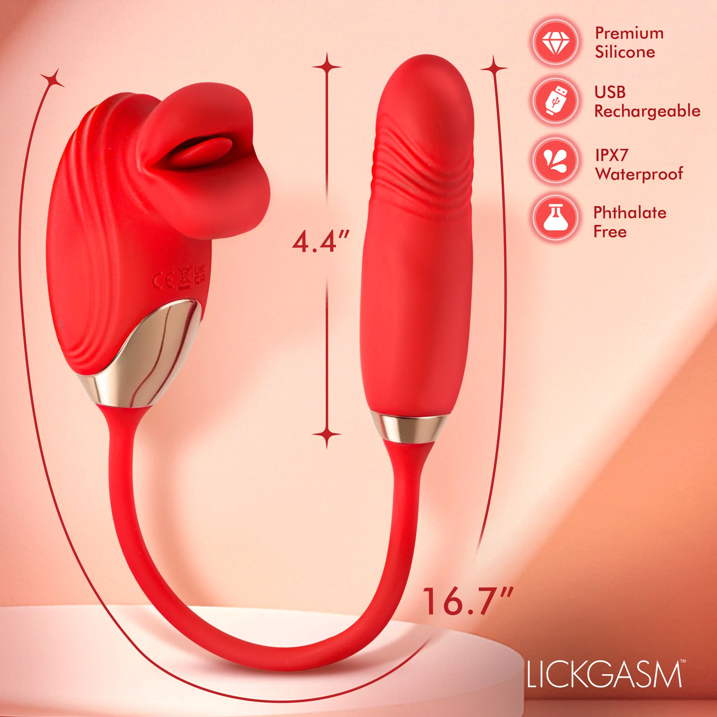 Bliss Kiss Kissing Clitoral Stimulator w/ Thrusting Vibrator - Image 6