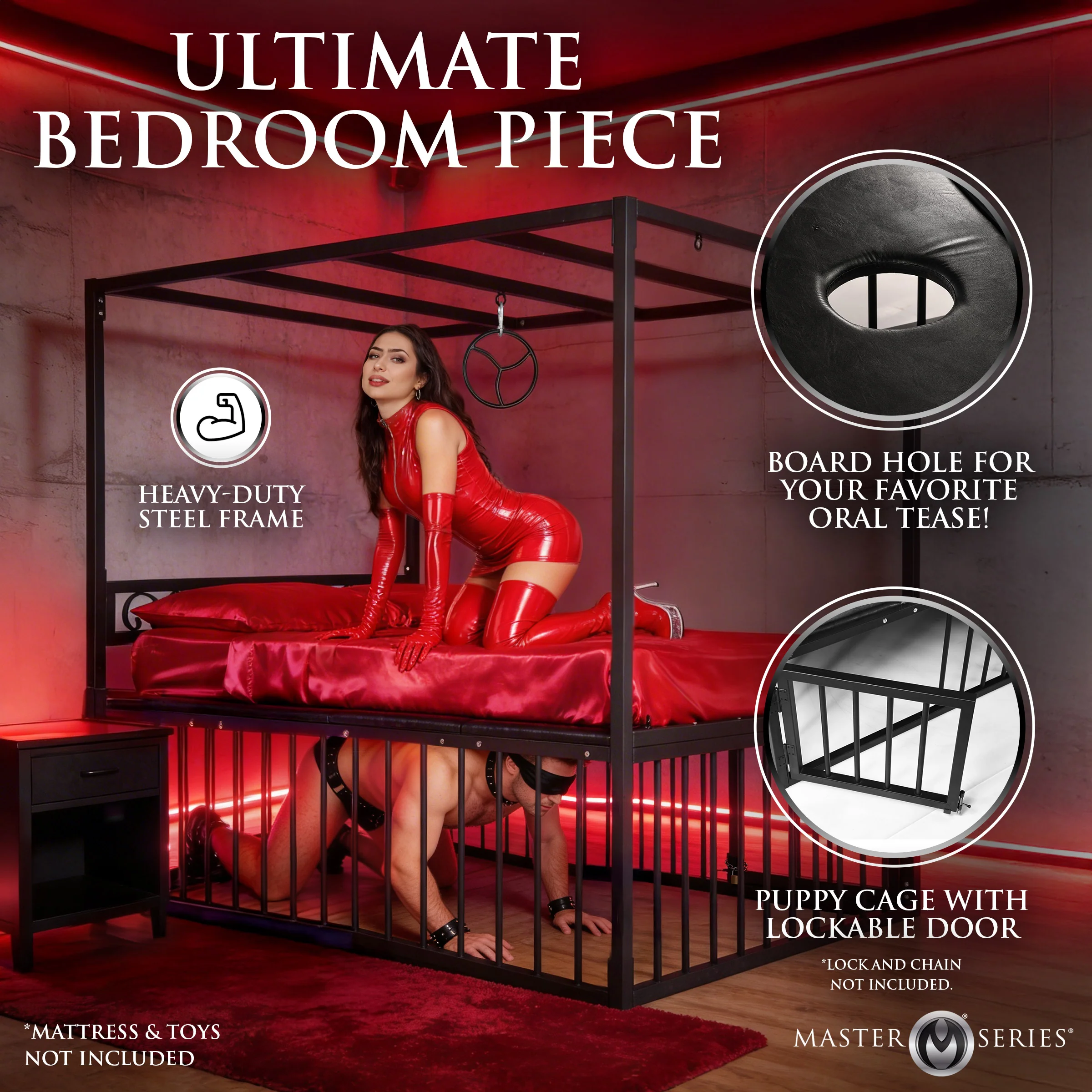 Submission Bondage Bed with Cage - Image 2