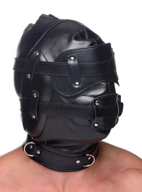 Bondage Hood with Penis Gag - Image 2