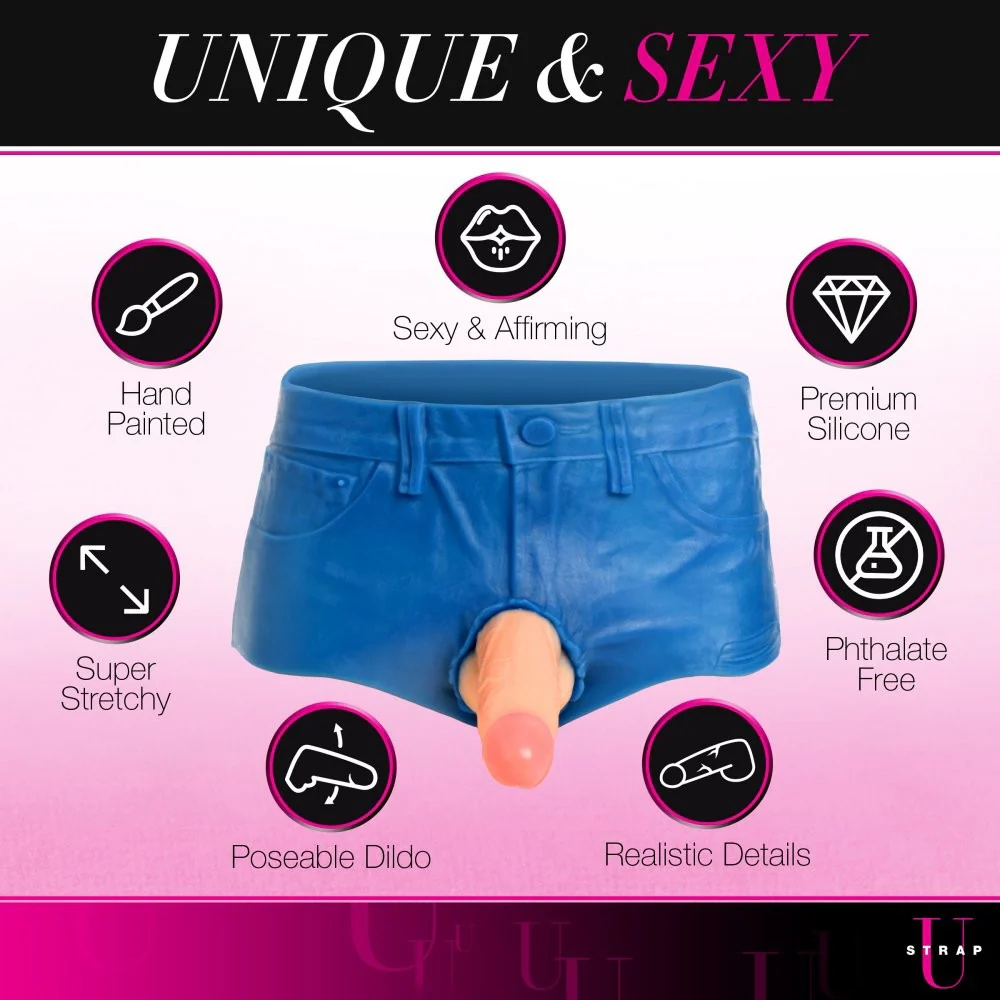 Booty Shorts 6 Inch Dildo Silicone Strap On Harness - Image 5