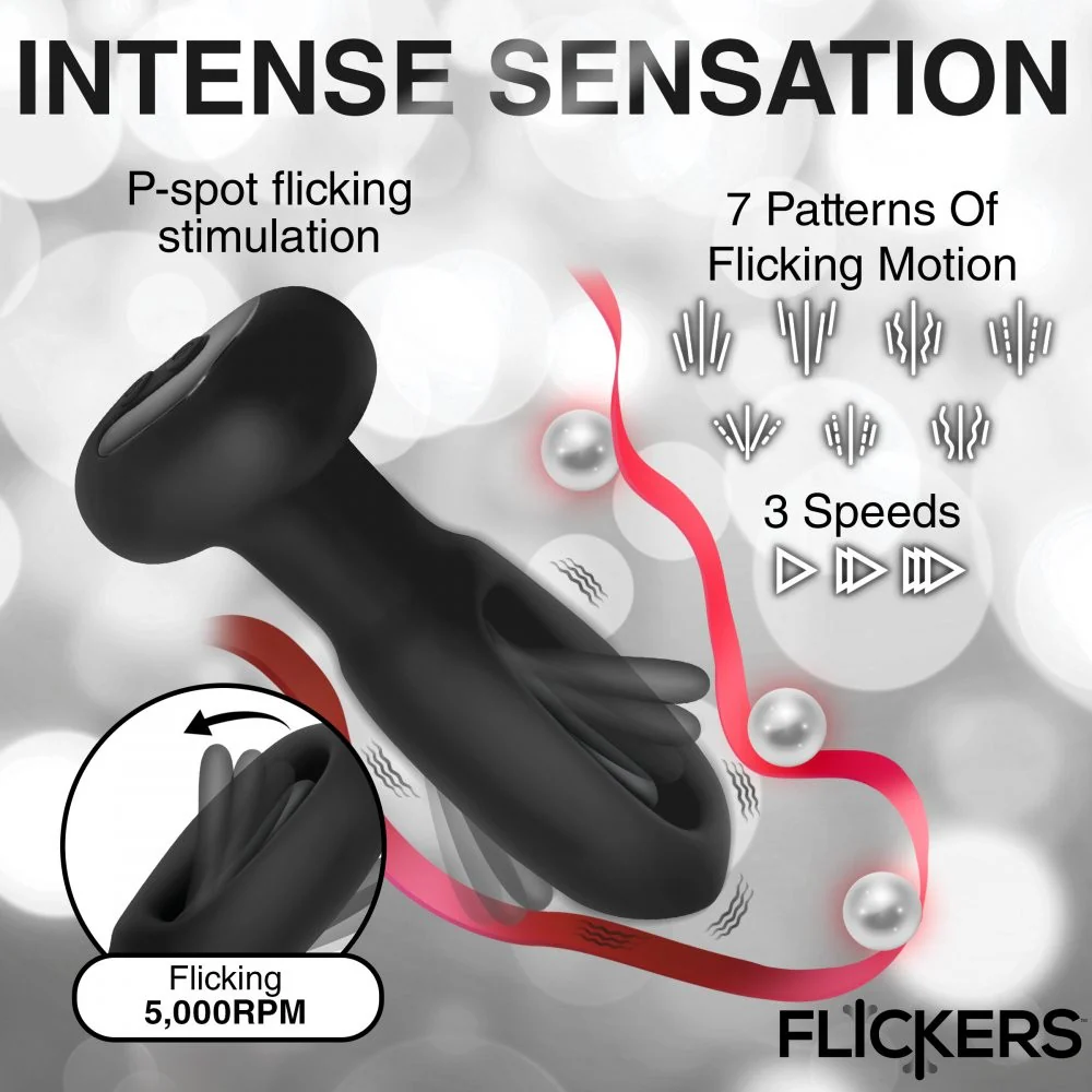 Bum Flick Vibrating and Flicking Silicone Butt Plug with Remote - Image 6
