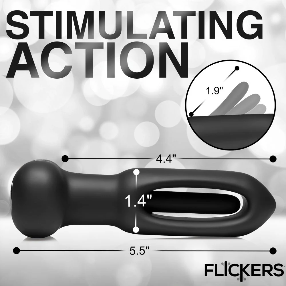 Bum Flick Vibrating and Flicking Silicone Butt Plug with Remote - Image 8