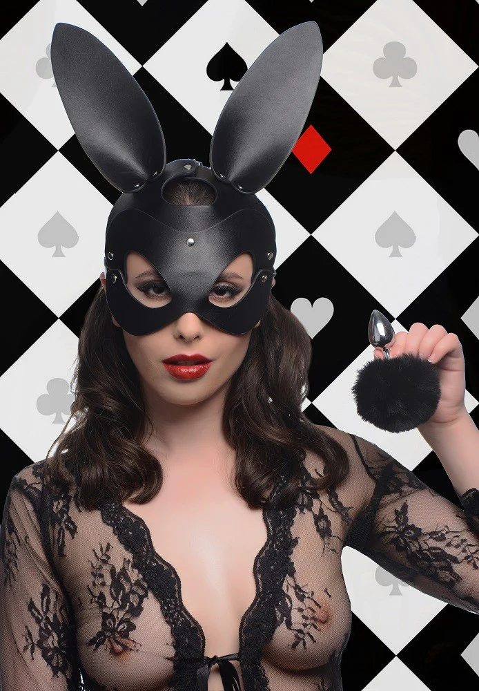 Bunny Tail Anal Plug and Mask Set - Image 2