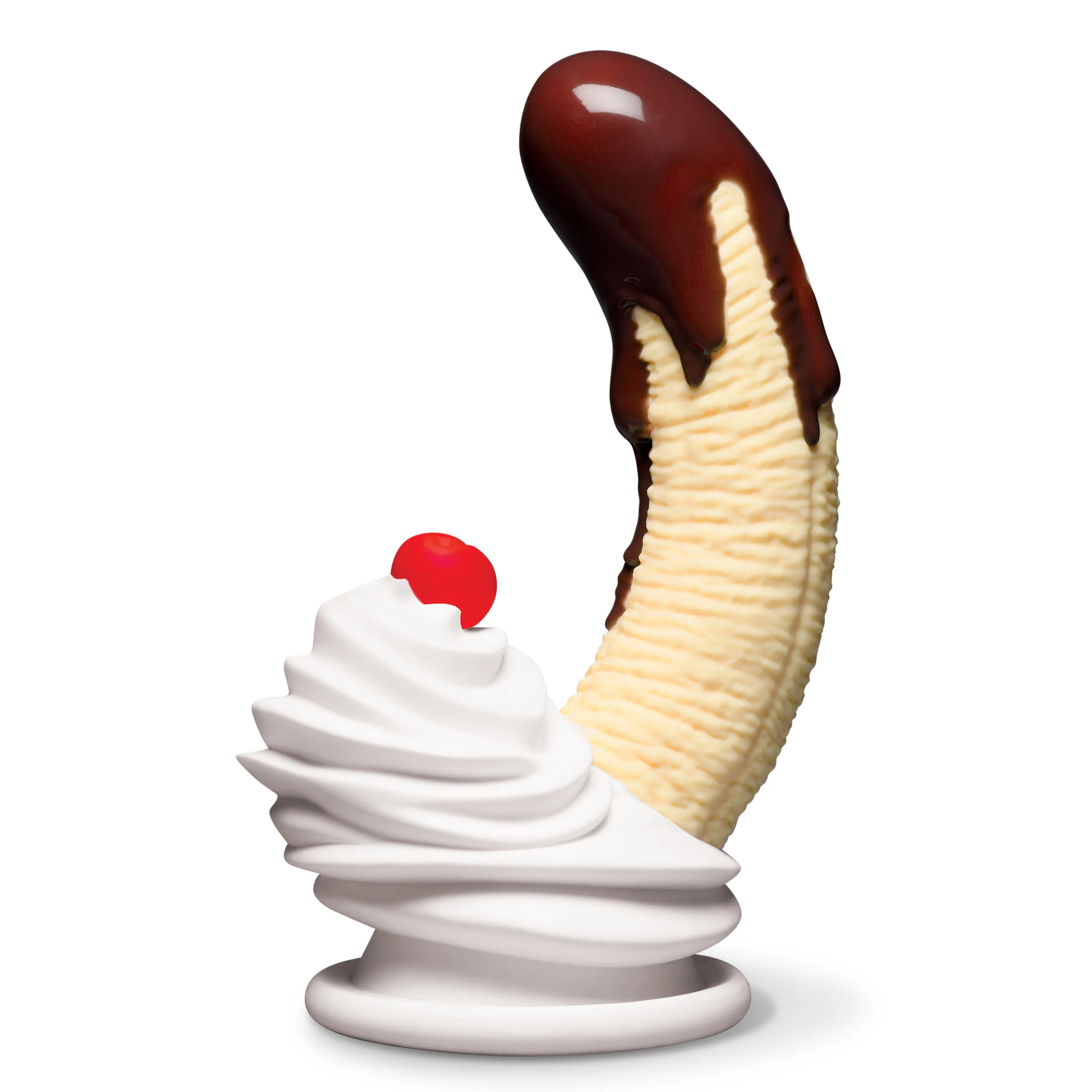 Chocolate Dipped Banana Split Premium Silicone Dildo w/ Suction Base - Image 5