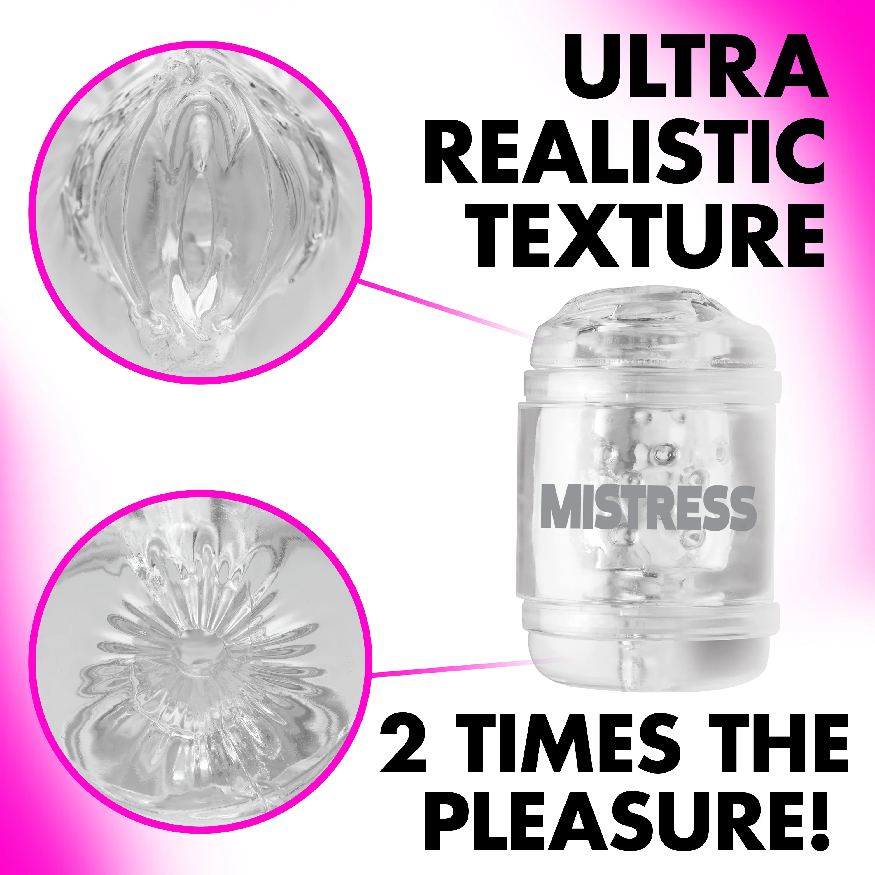 Clear Double Shot Ass and Mouth Stroker - Image 5