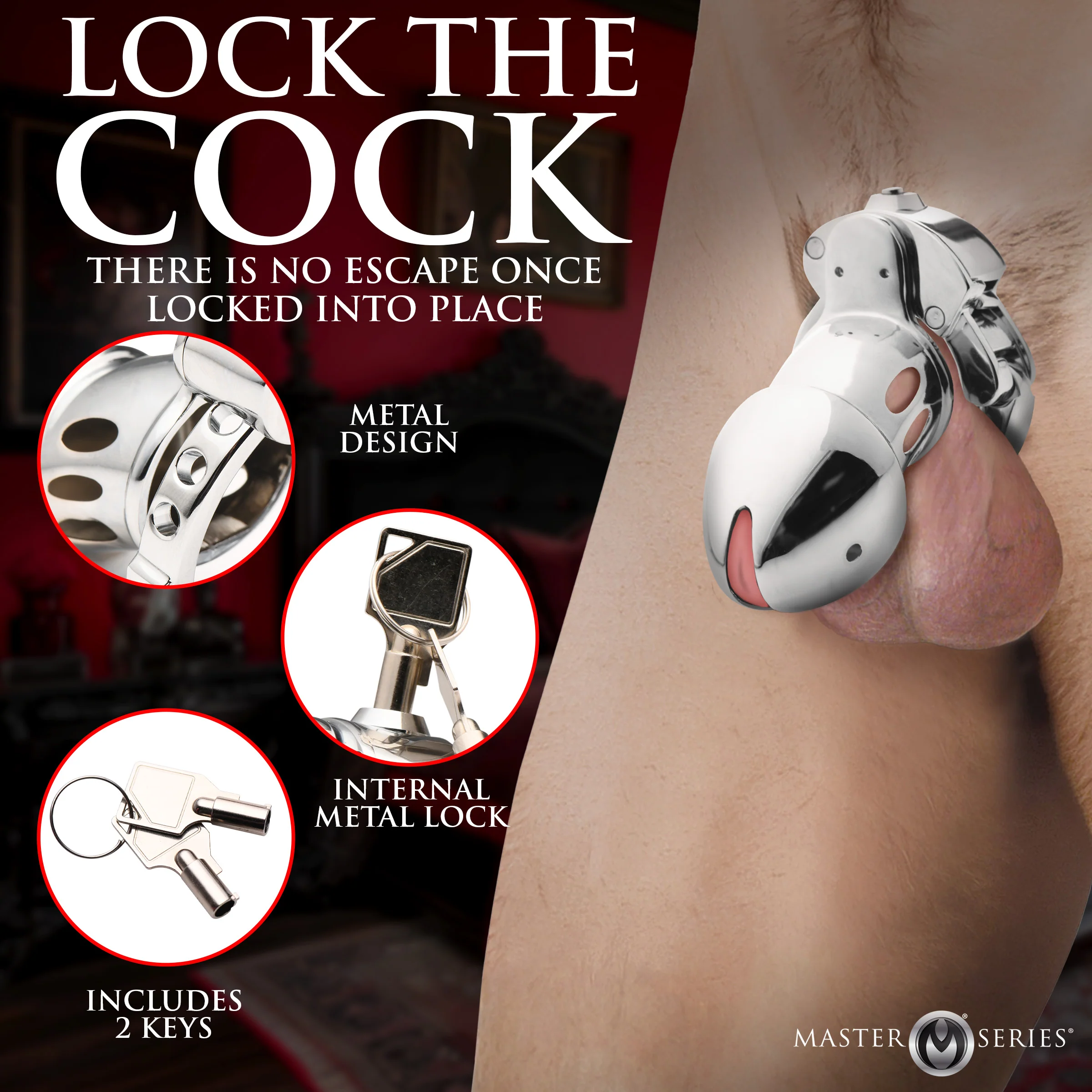 Cock Cuff Snap-On Chastity Cage - Image 2