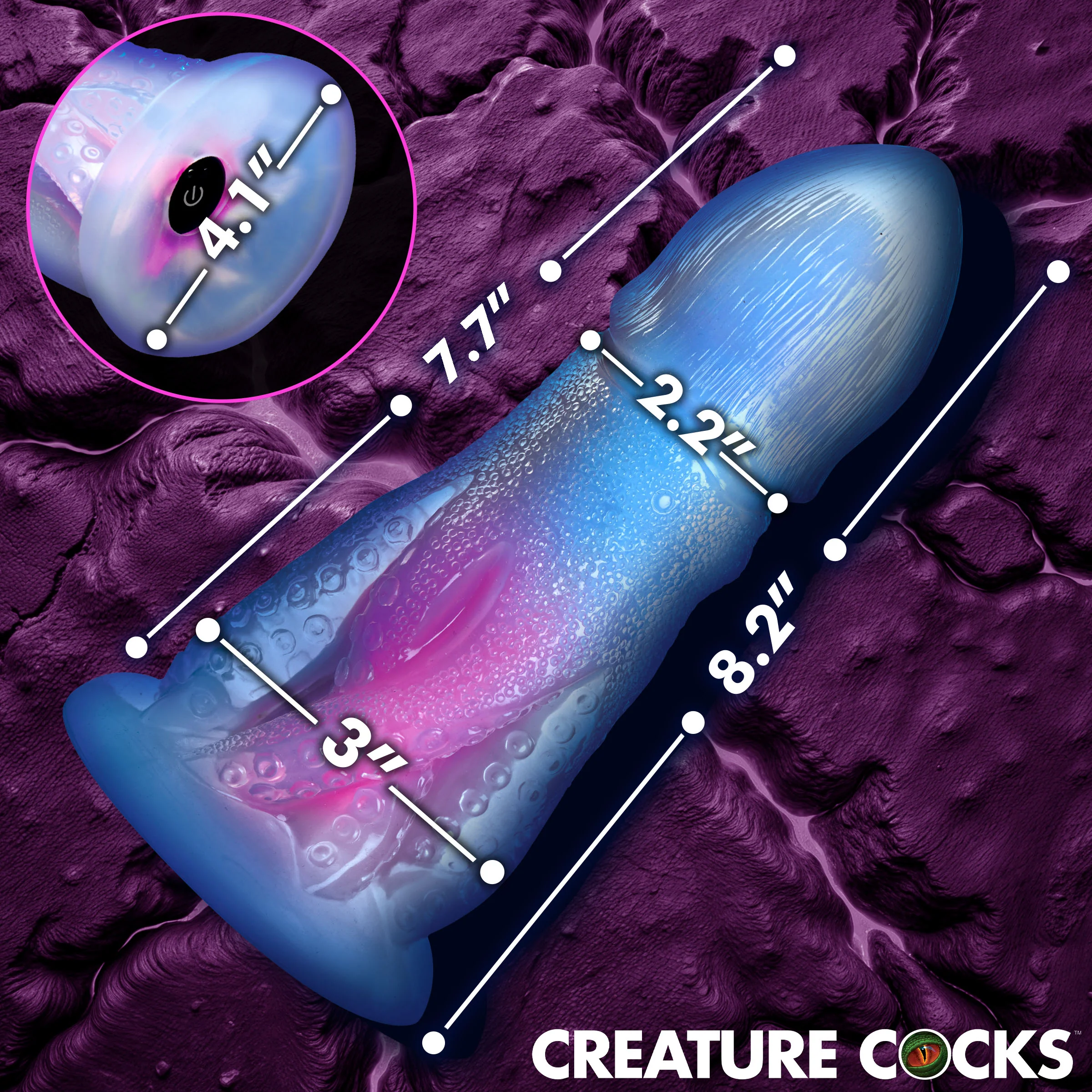 Cocktopus Deluxe Vibrating Silicone Dildo - Image 4