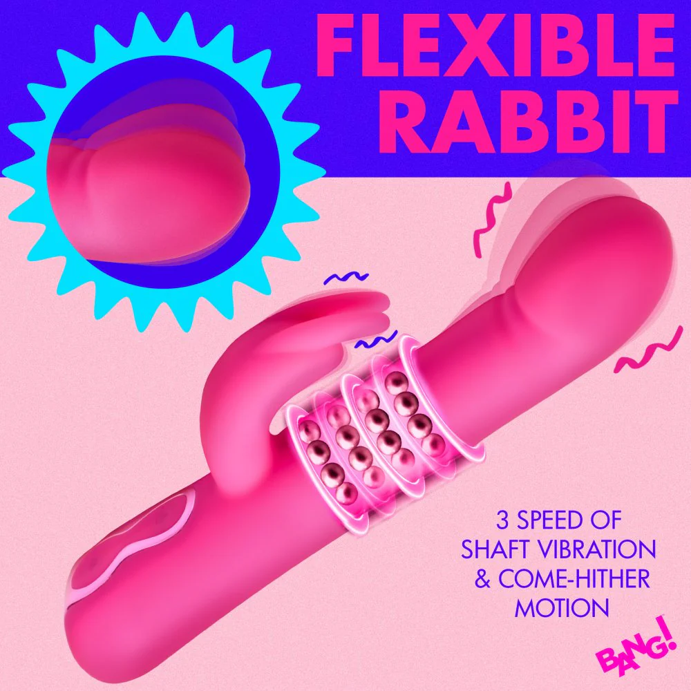 Come-Hither Beaded Silicone Rabbit Vibrator - Image 4