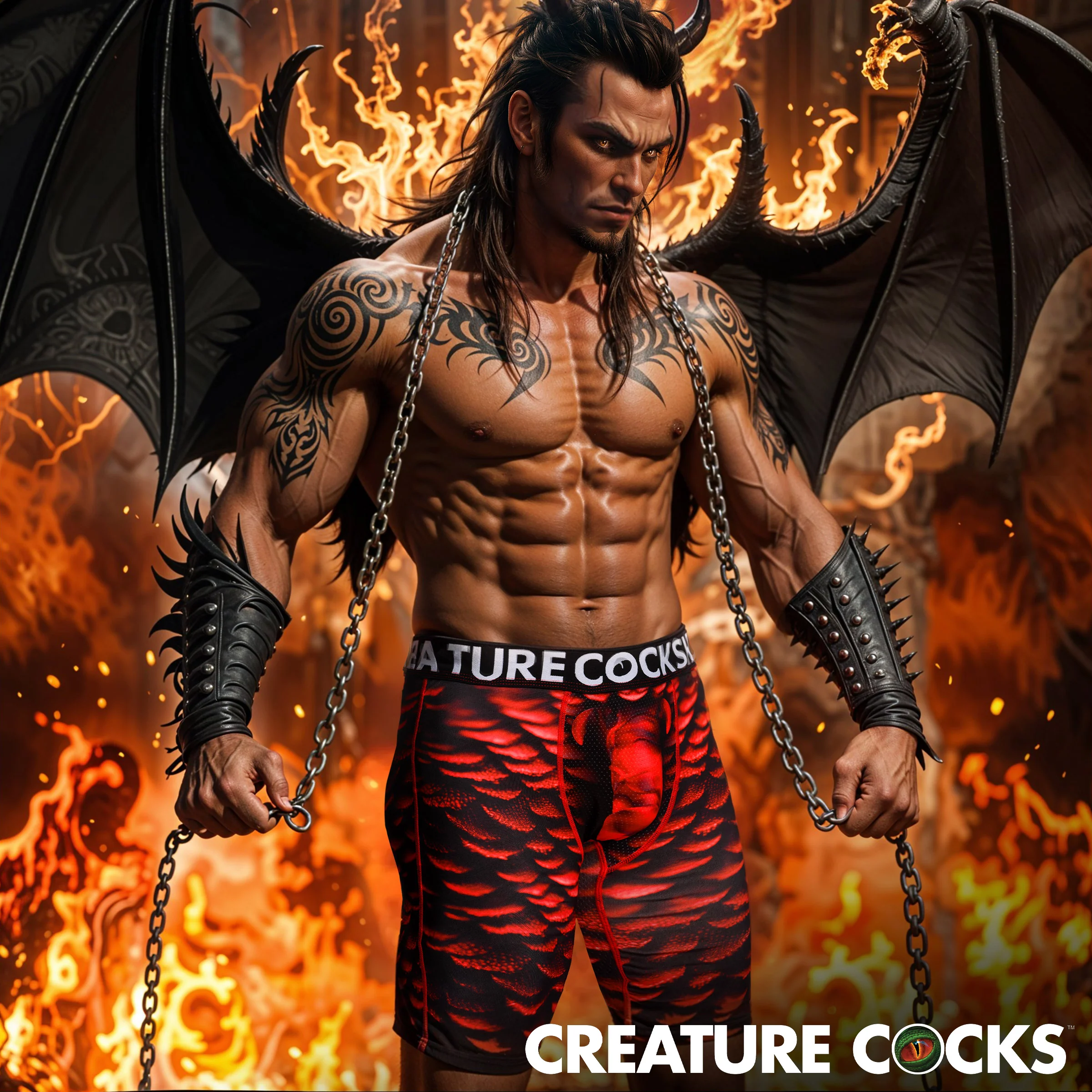 Creature Cocks Horny Devil Boxer Shorts - Image 2