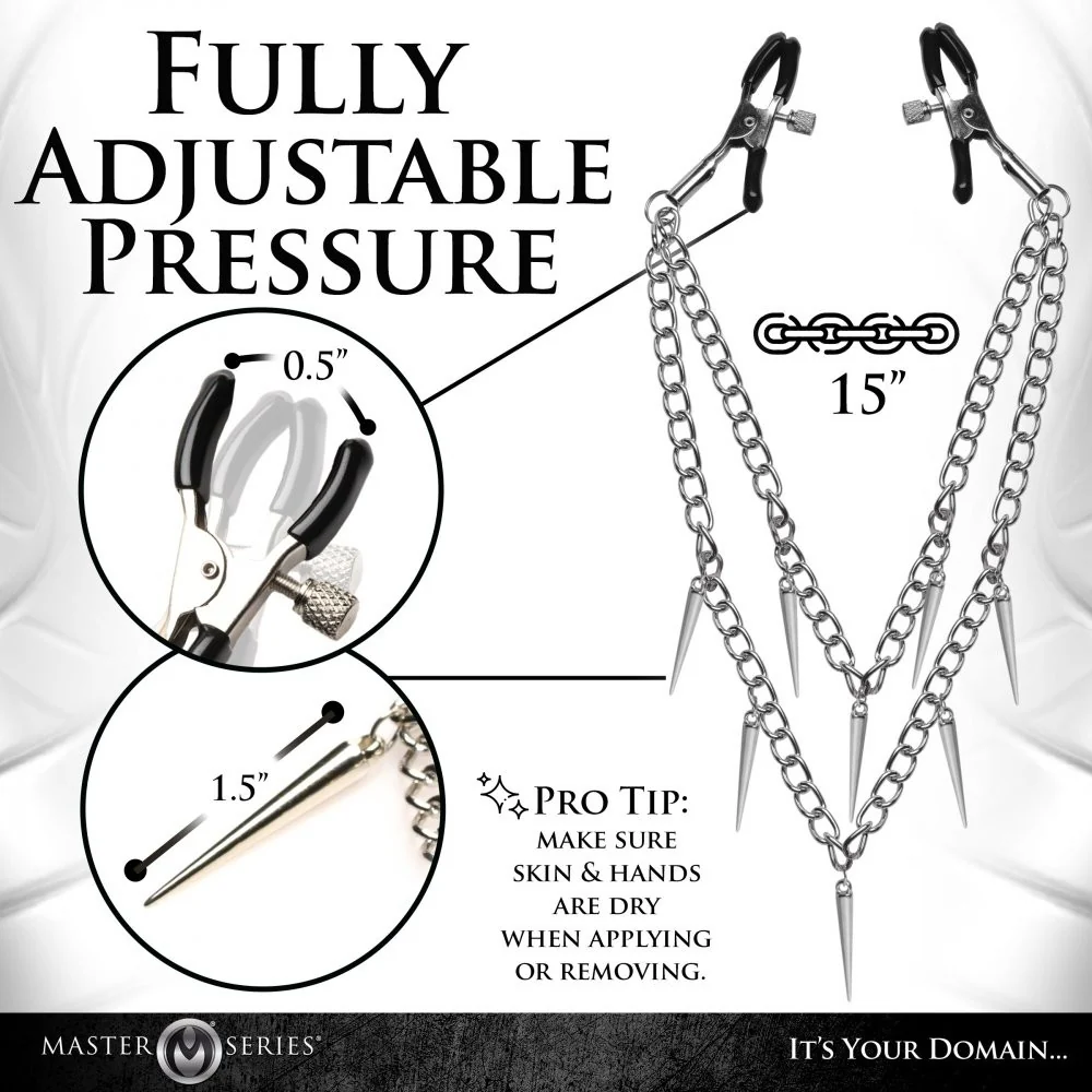 Daggers Double Chain Nipple Clamps - Image 6