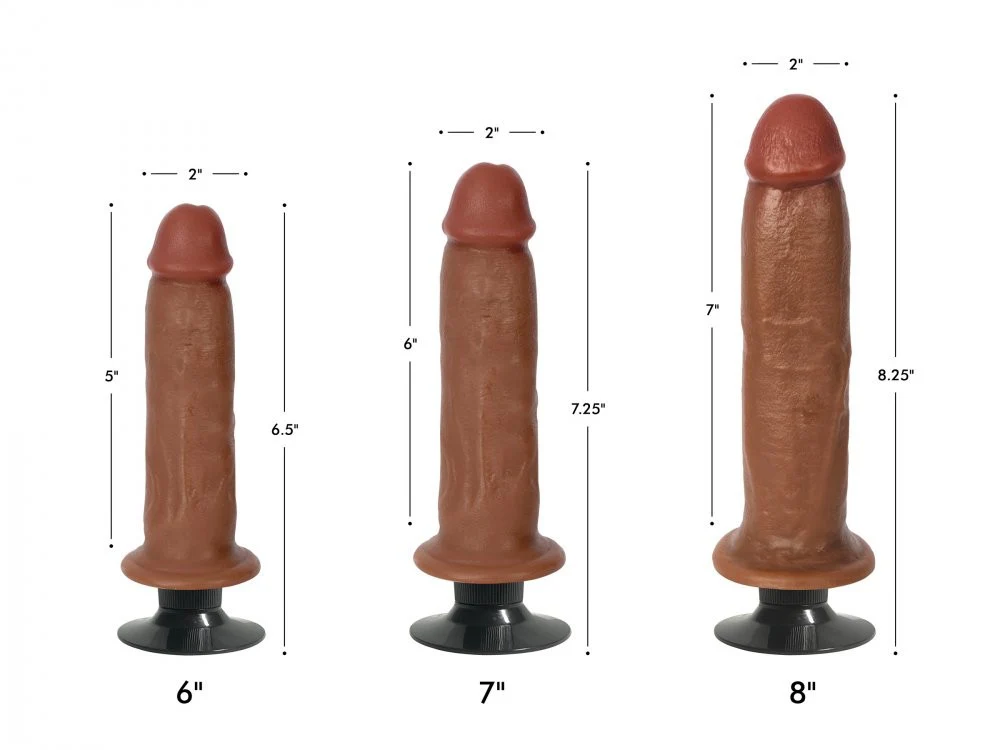 Dark Bareskin Vibrating Dildo - Image 3