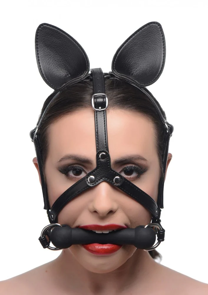 Dark Horse Pony Head Harness with Silicone Bit - Image 2