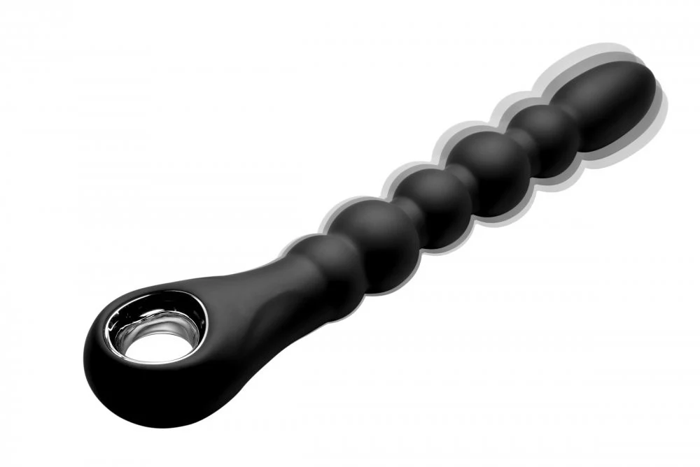 Dark Scepter 10X Vibrating Silicone Anal Beads - Image 4
