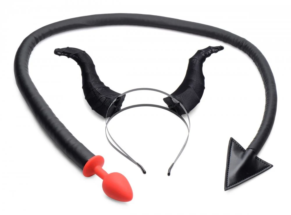 Devil Tail Anal Plug and Horns Set - Image 5