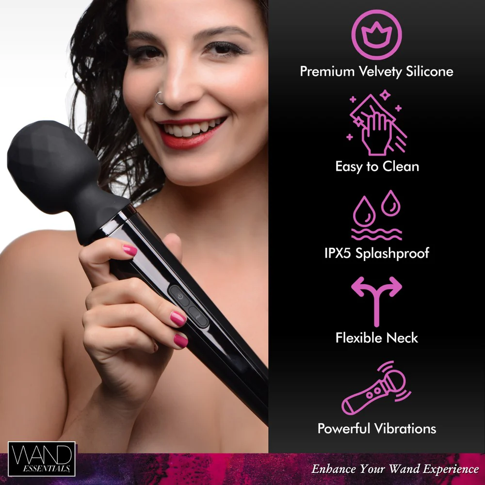 Diamond Head 24X Rechargeable Silicone Wand Massager - Image 3