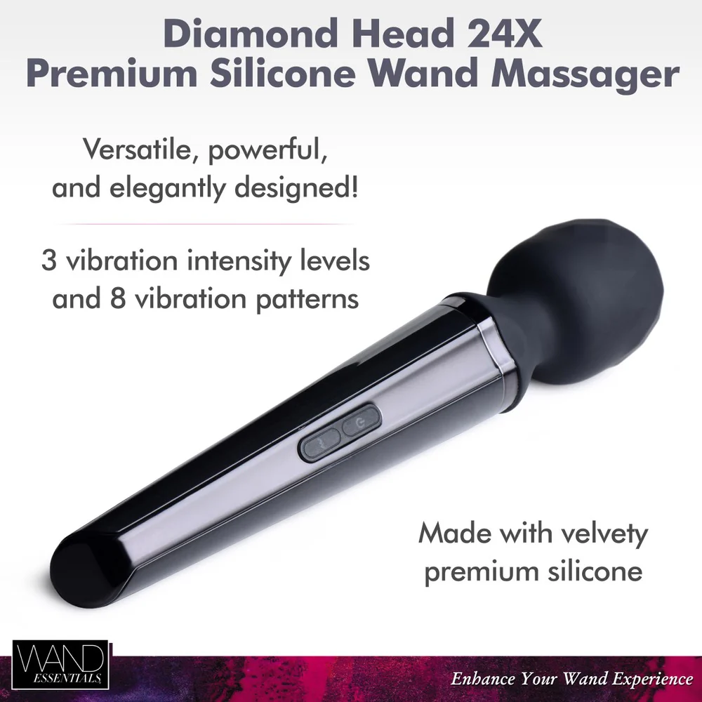 Diamond Head 24X Rechargeable Silicone Wand Massager - Image 4