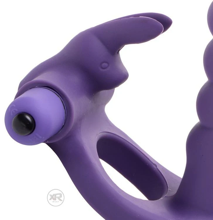 Double Delight Dual Penetration Rabbit Cock Ring - Image 5
