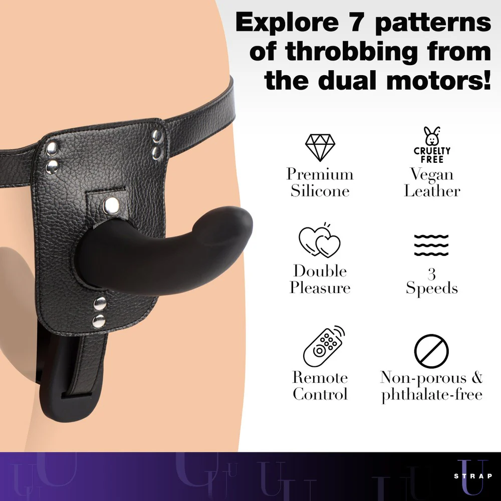 Black Double Take 10X Double Penetration Vibrating Strap-on & Harness - Image 3
