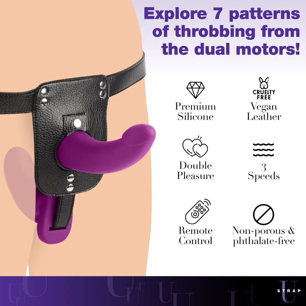 Purple Double Take 10X Double Penetration Vibrating Strap-on Harness - Image 3