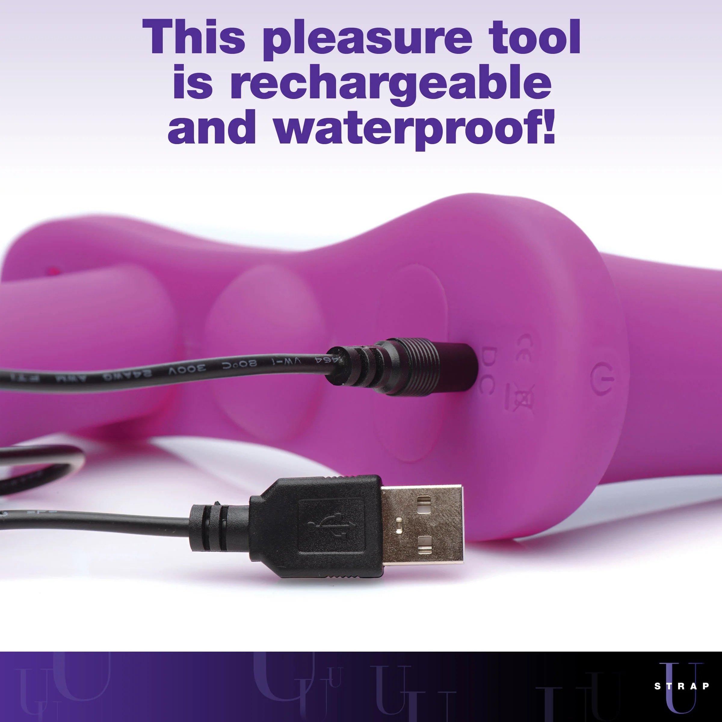 Purple Double Take 10X Double Penetration Vibrating Strap-on Harness - Image 7