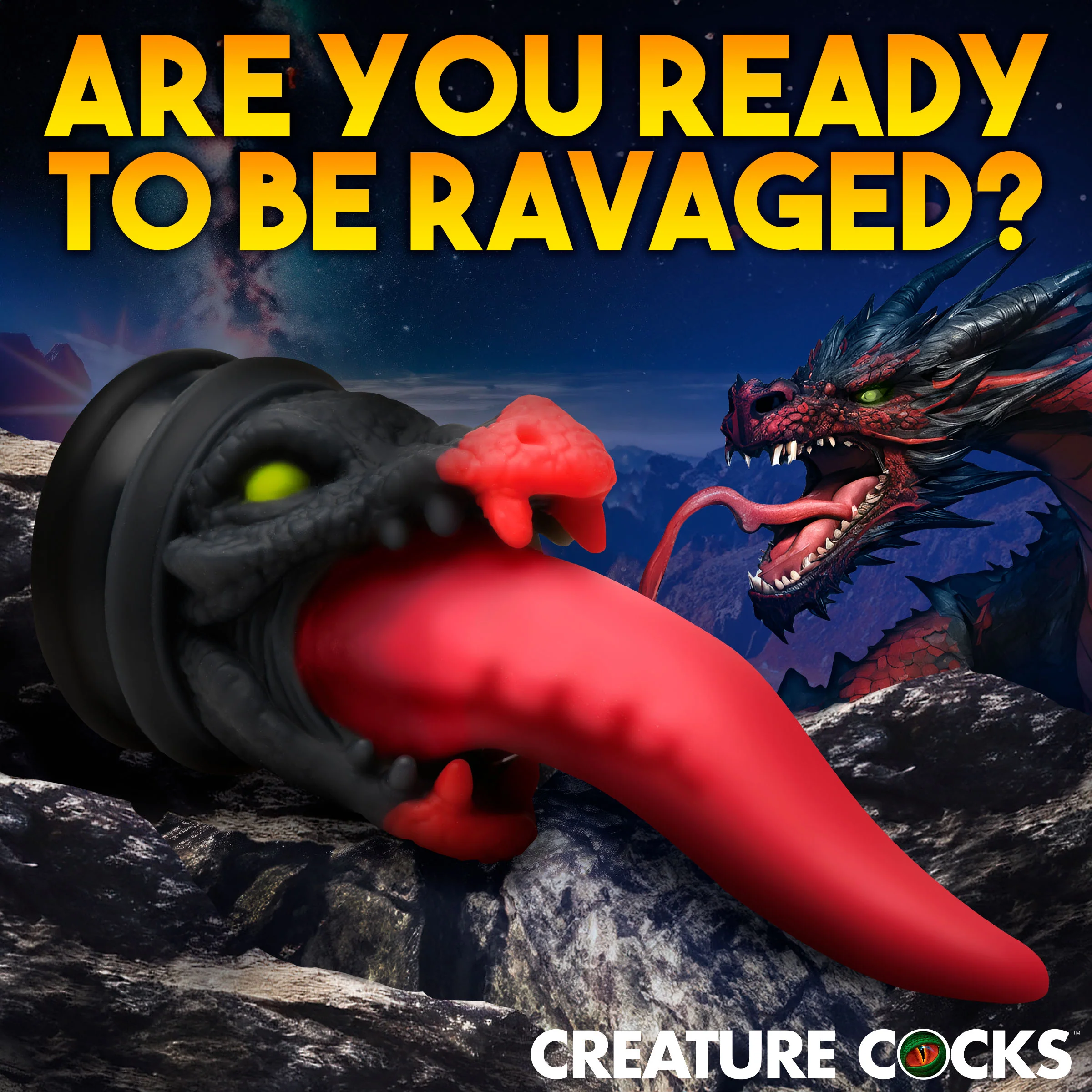 Dragon Roar Silicone Dildo with Free Lubricant - Image 4