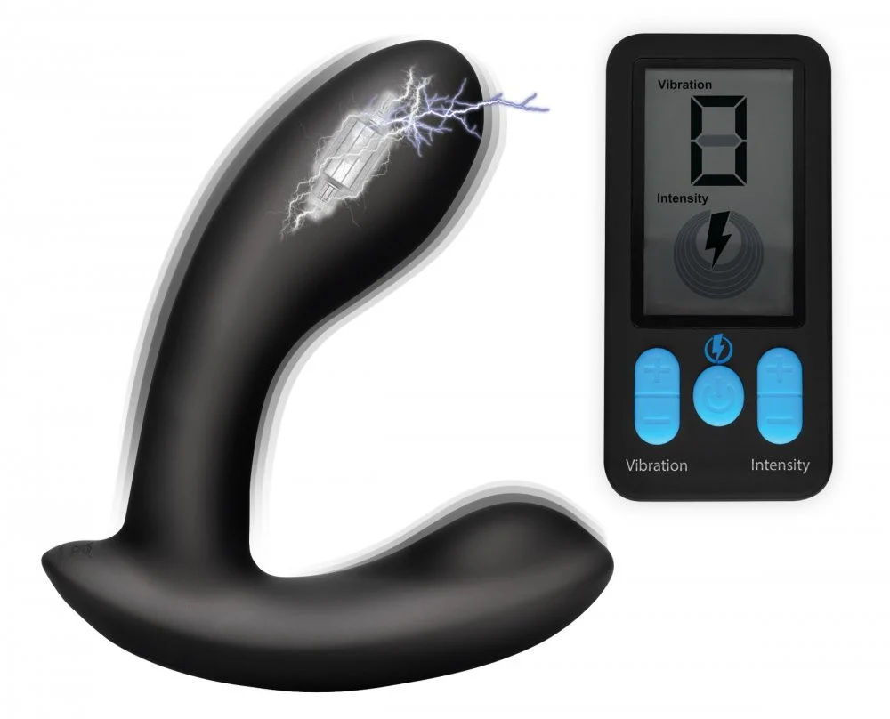 E-Stim Pro Silicone Vibrating Prostate Massager with Remote Control - Image 4