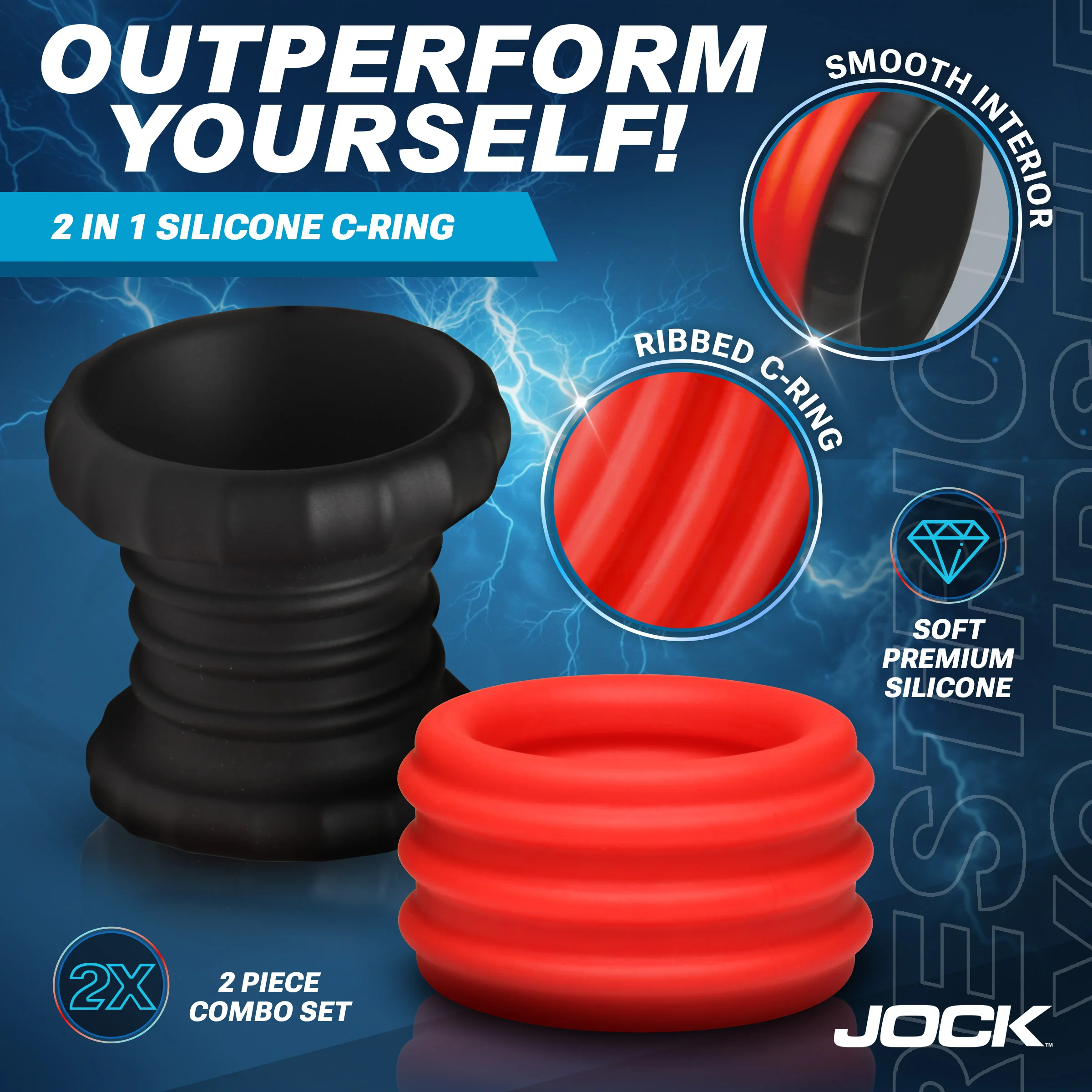 Enhancers 2-in-1 Silicone Cock Ring - Image 3