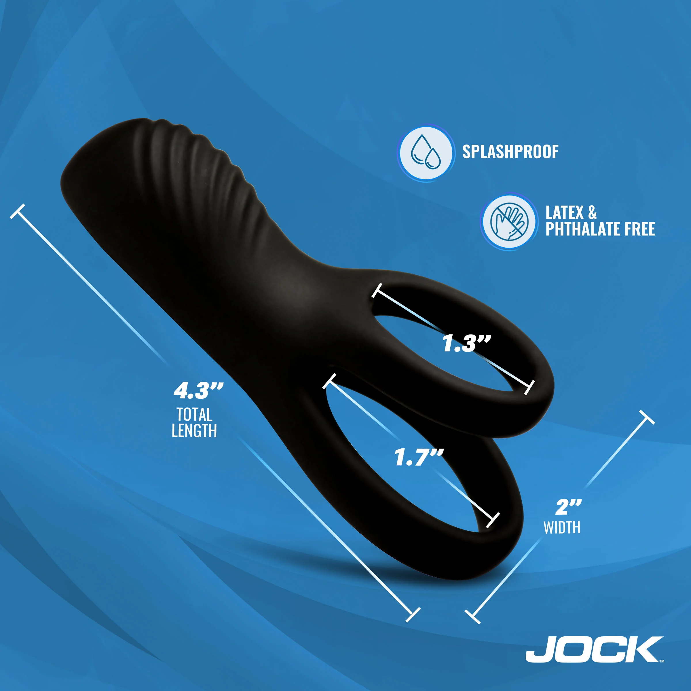 Enhancers Hard-On Vibrating Silicone C-Ring w/ Clit Stimulator - Image 4