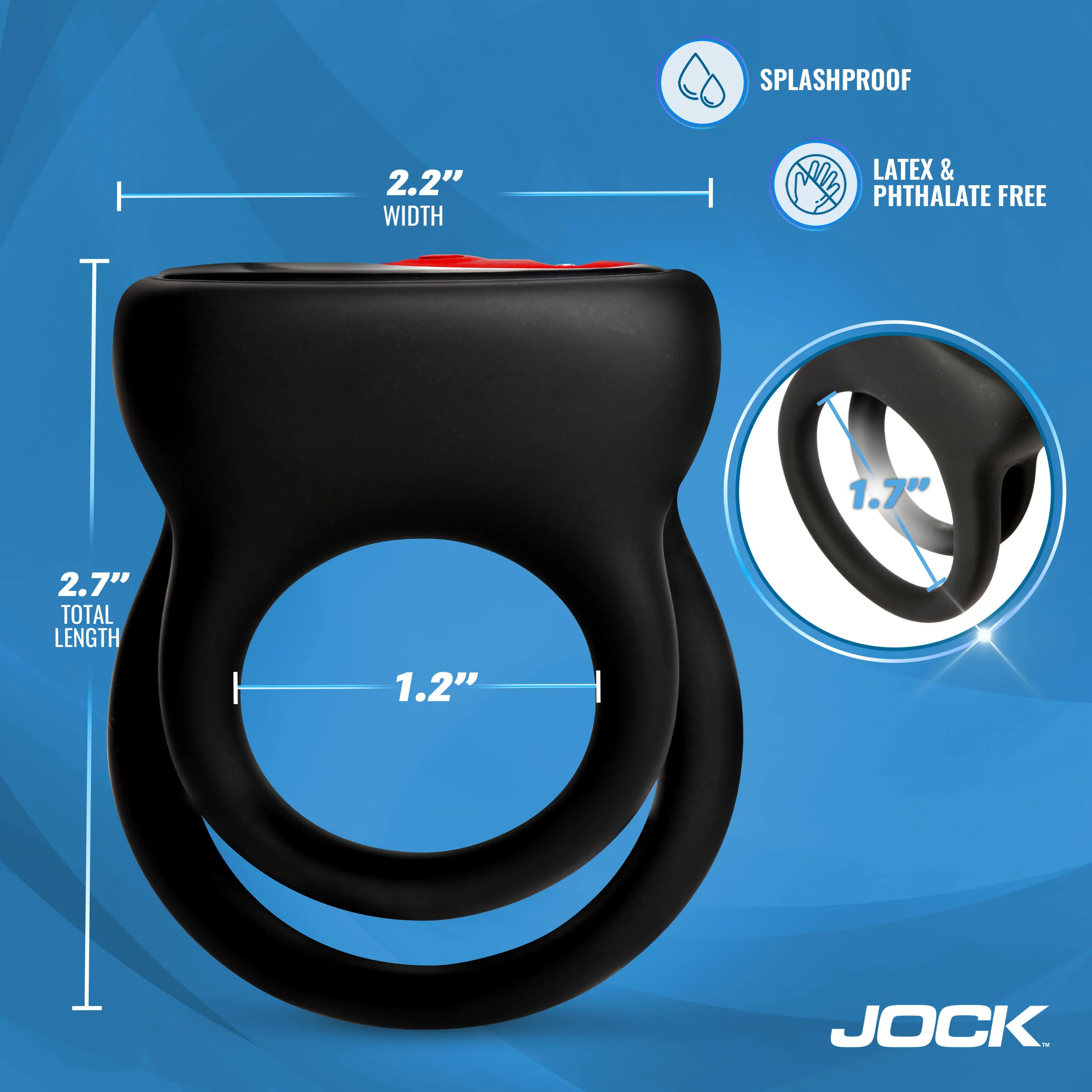 Enhancers Hard-On Vibrating Silicone Double C-Ring - Image 4
