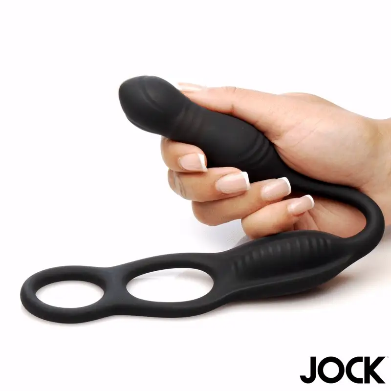 Enhancers Hyper Thrusting & Vibrating Anal Plug w/ C-Ring - Image 2