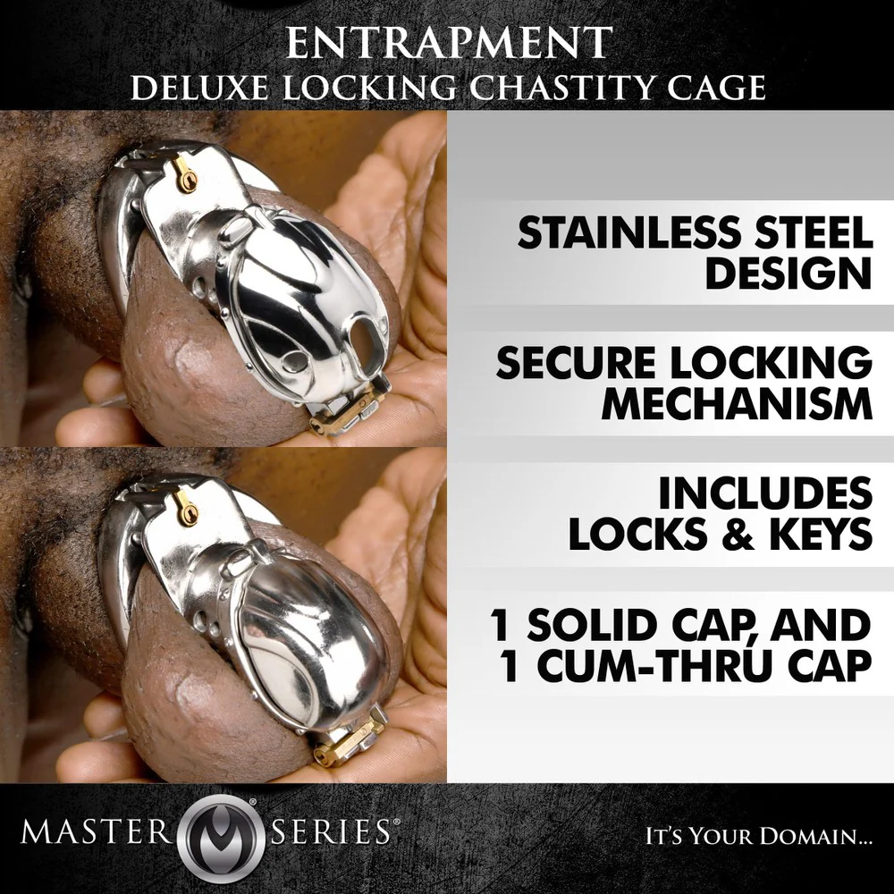Entrapment Deluxe Locking Chastity Cage - Image 2