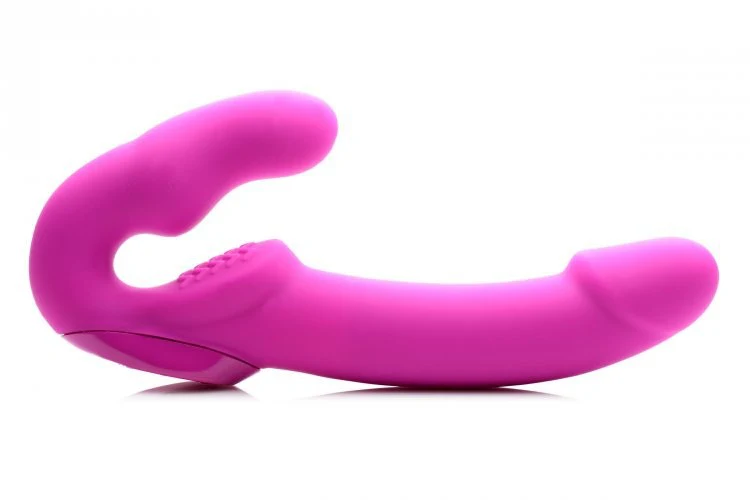 Evoke Rechargeable Vibrating Silicone Strapless Strap On - Image 2