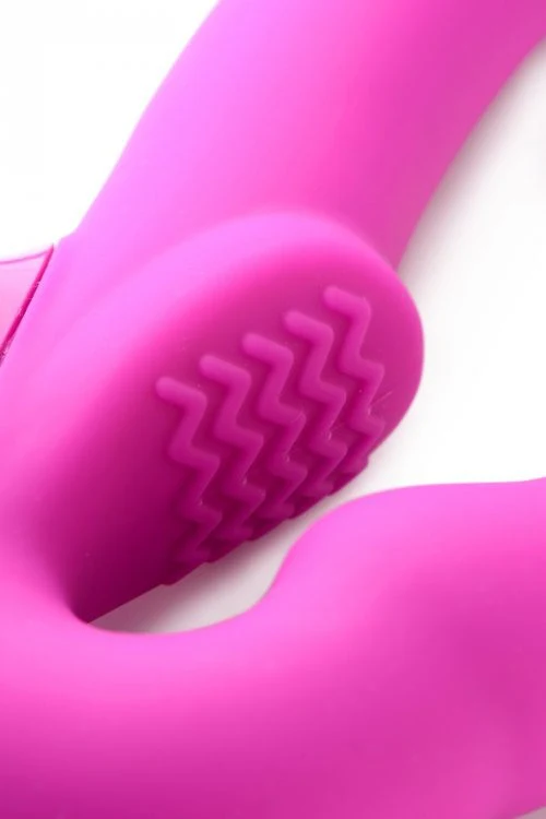Evoke Rechargeable Vibrating Silicone Strapless Strap On - Image 3