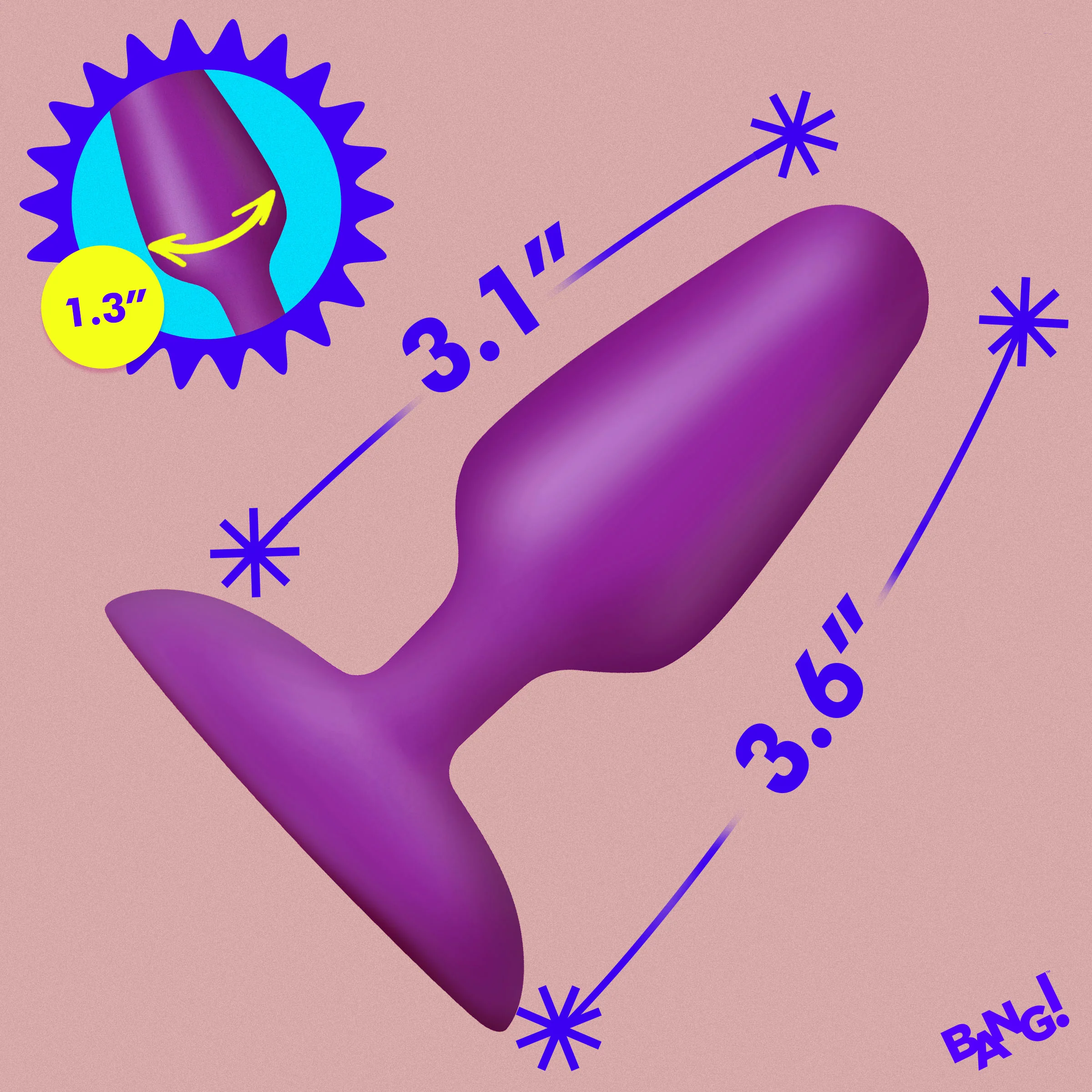 Flexible Vibrating Silicone Butt Plug - Image 6