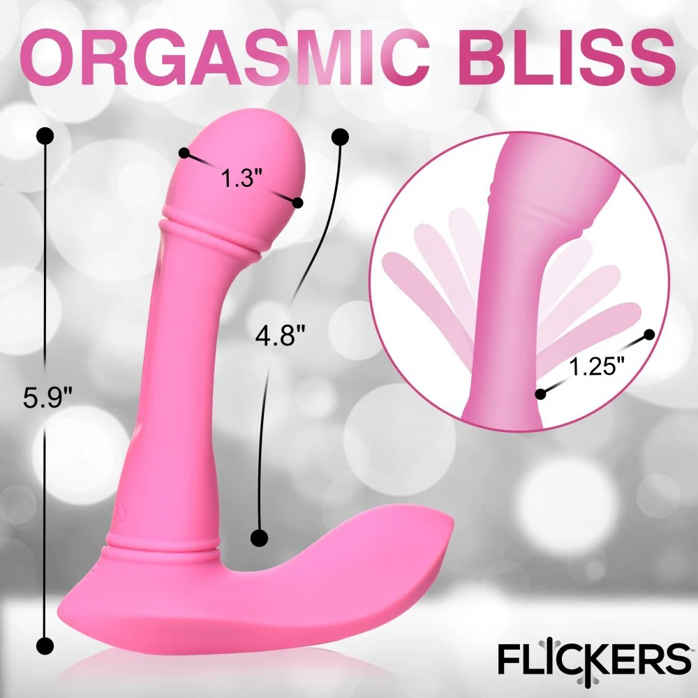 G-Flick G-Spot Flicking Silicone Vibrator with Remote - Image 5