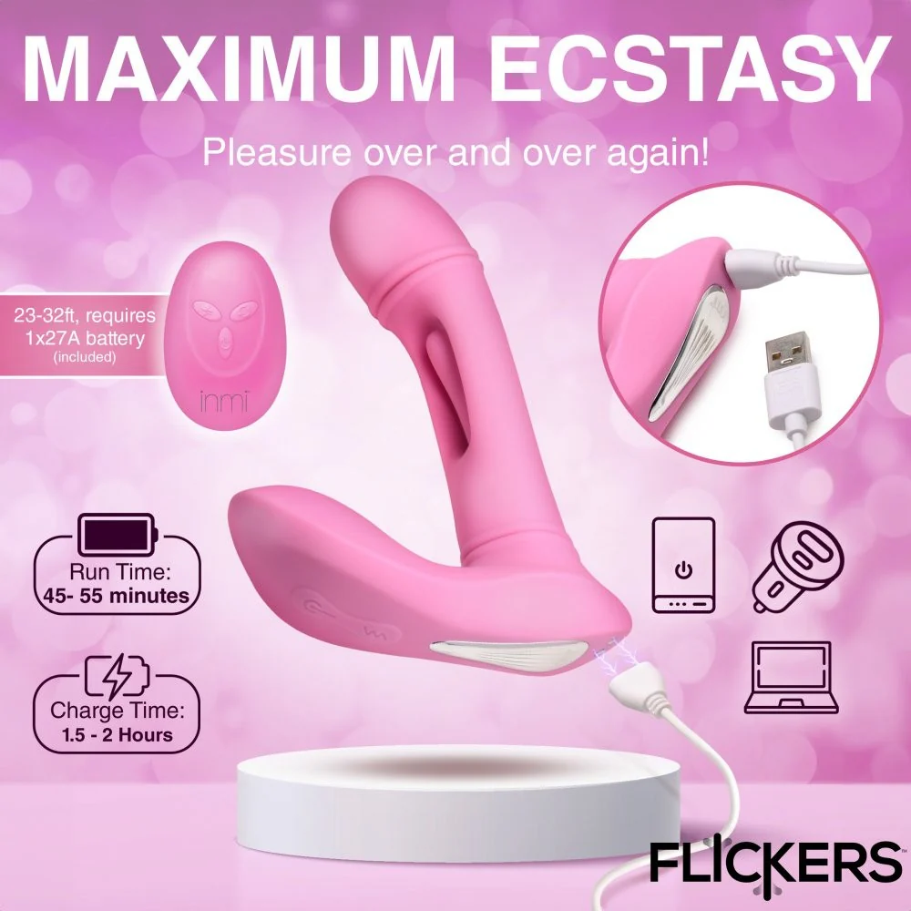 G-Flick G-Spot Flicking Silicone Vibrator with Remote - Image 7