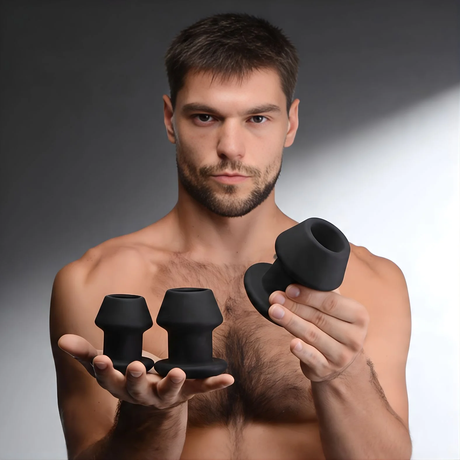 Gape-Grommets 3 Piece Hollow Silicone Anal Dilator Set - Image 3