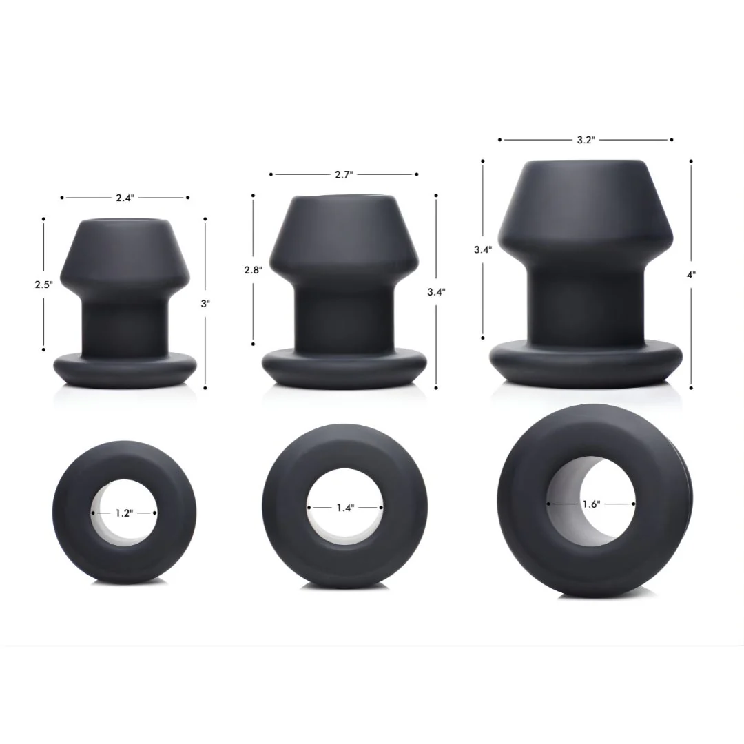 Gape-Grommets 3 Piece Hollow Silicone Anal Dilator Set - Image 4