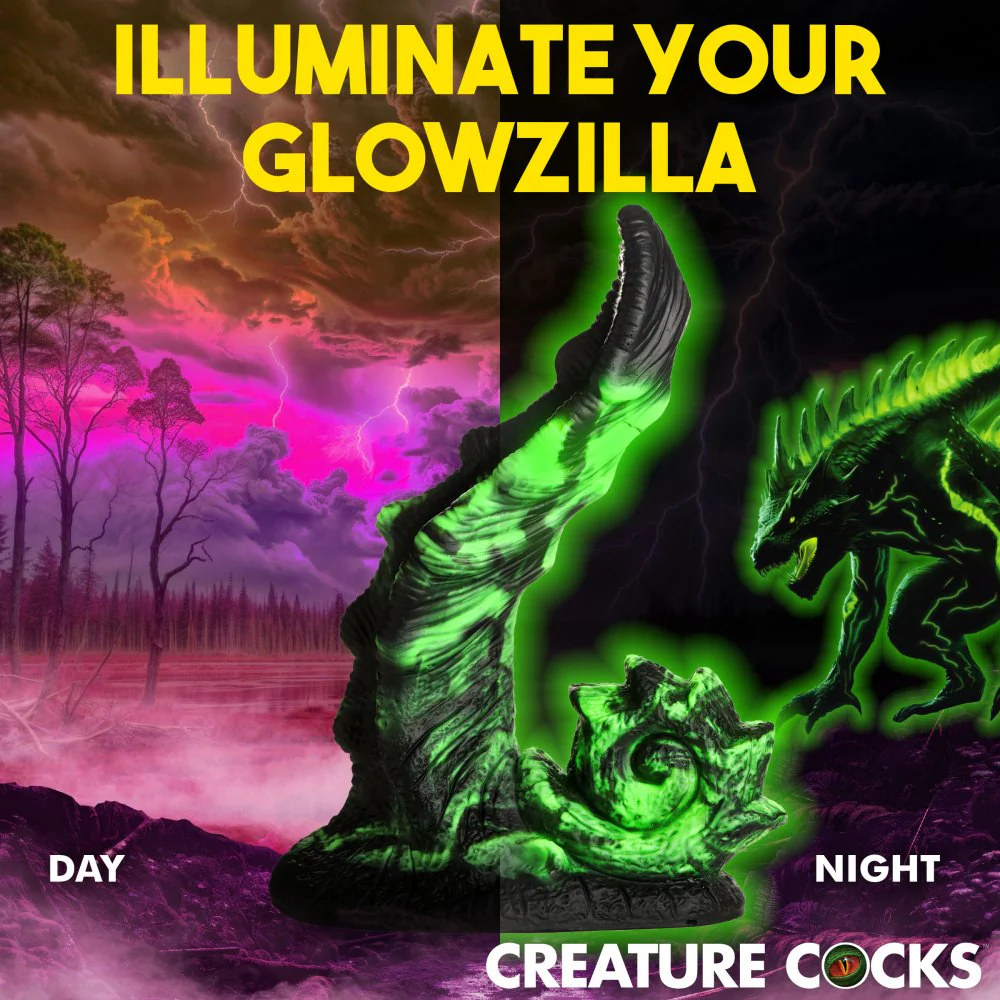 Glowzilla Glow-In-The-Dark Silicone Dildo - Image 3