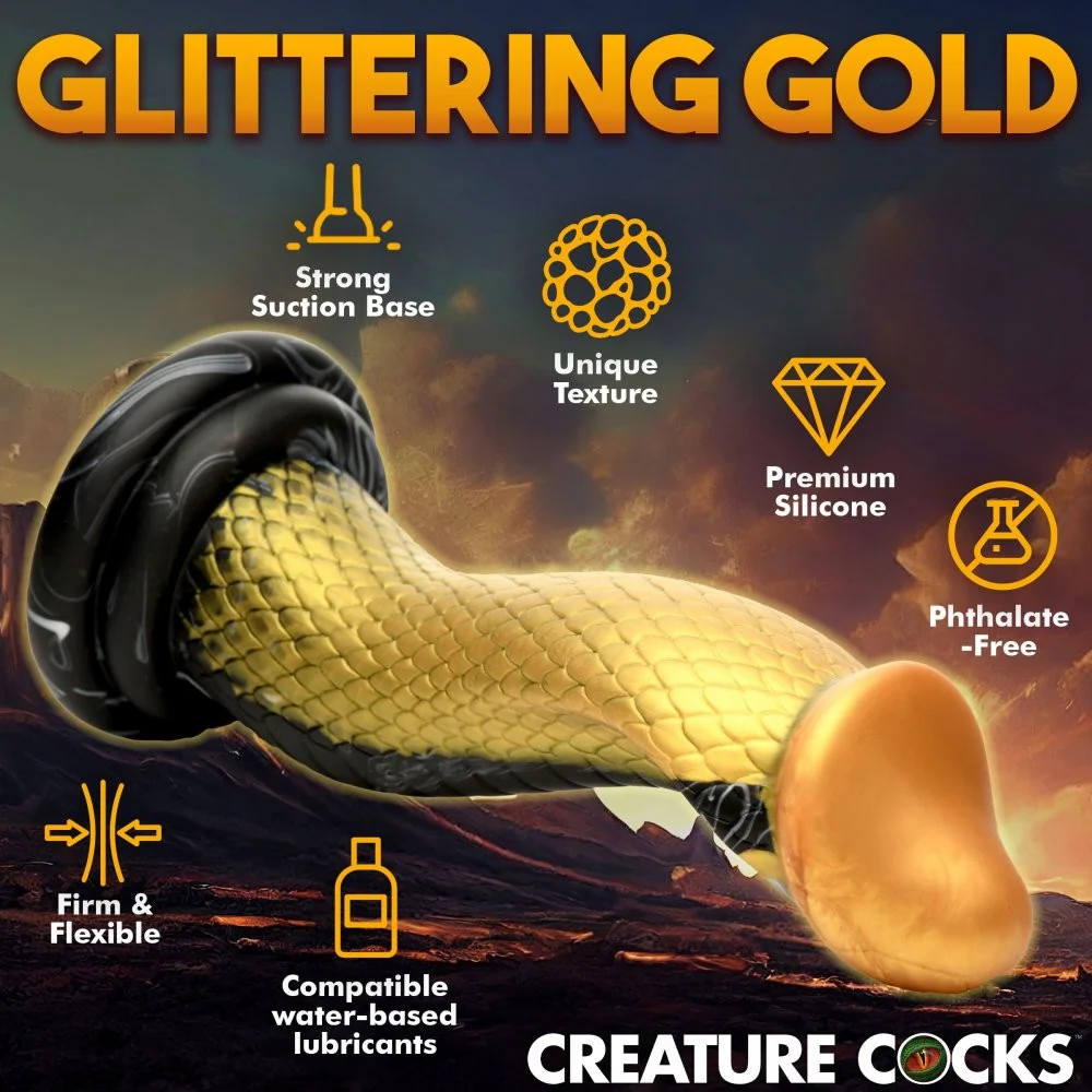 Golden Mamba Silicone Dildo - Image 3