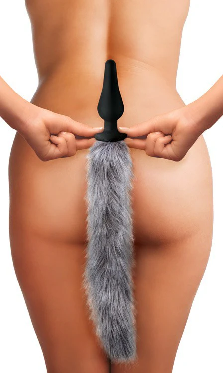 Grey Wolf Tail Anal Plug and Ears Set - Image 5