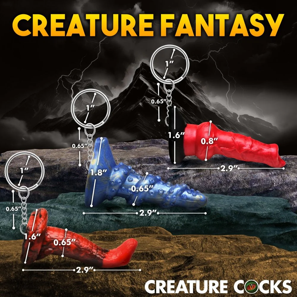 Hell-Hound, Lord Kraken, & King Cobra Silicone Keychain Set - Image 5