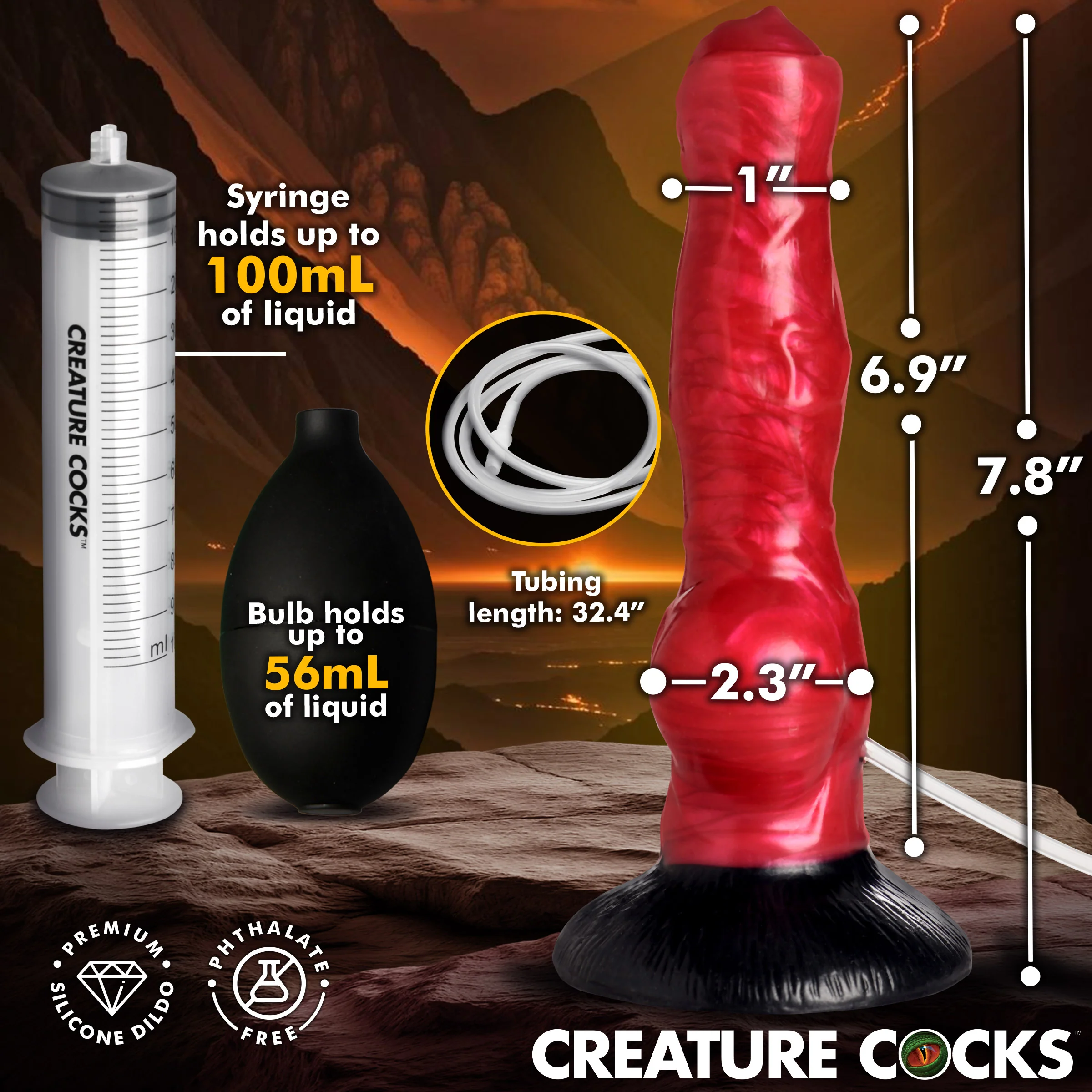 Hell-Hound Squirting Silicone Dildo - Image 5